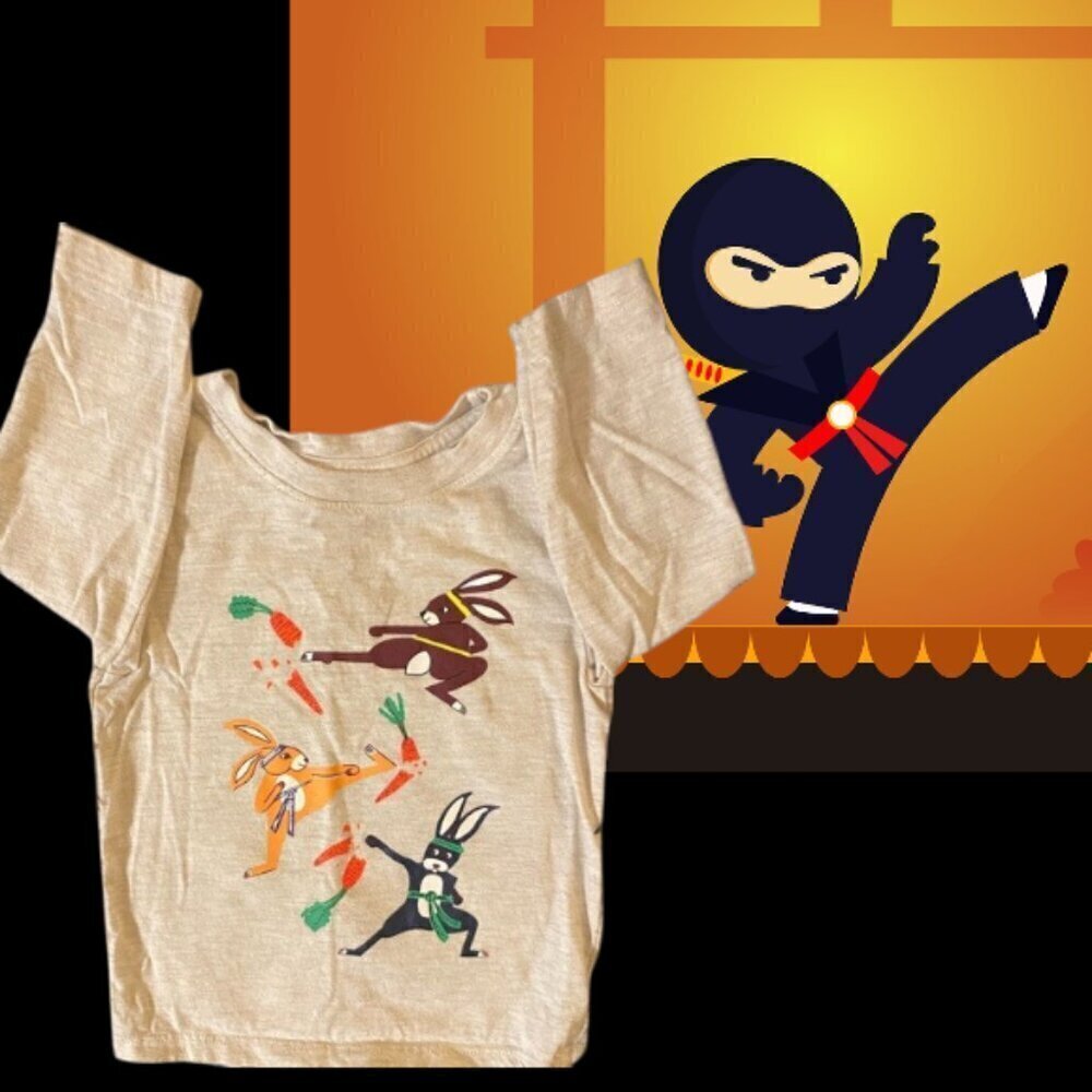 Cat & Jack Ninja Graphic Tee Long Sleeve